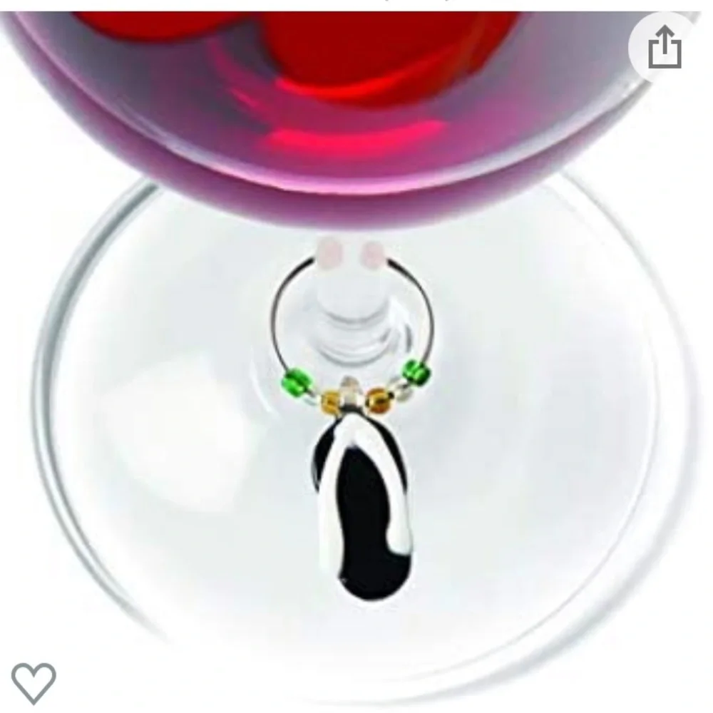 Sandal Wine glass Charms